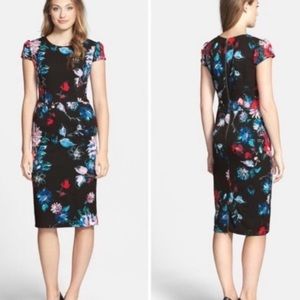 Betsey Johnson Red White Blue Floral Dress Size 14